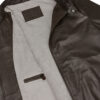 La veste en cuir lisse brun chocolaté, en nappa d'agneau de haute qualité, élégante et décontractée – Image 3