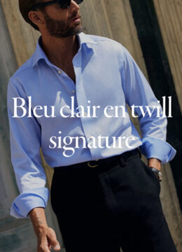 Le bleu clair Signature de la marque