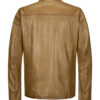 Le blouson en cuir souple et fin, lisse et traité en surface pour un look vintage, cognac – Image 7