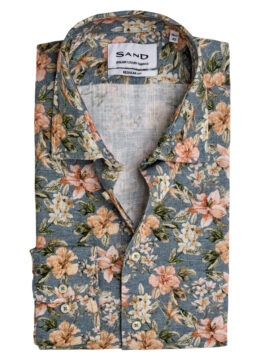 La chemise chatoyante et douce à motif hémérocalles, en lin