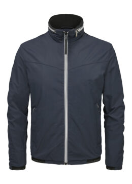 Le blouson plein air résistant capuche imperméable intégrée, demi doublé, marine