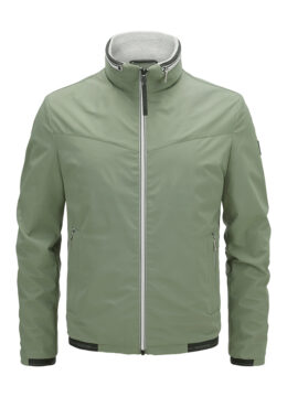 Le blouson vert imperméable semi doublé respirant, coupe-vent, capuche