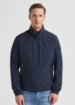 Les coupe-vent déperlants taille élastique, fermetures éclair étanches, gris ou marine