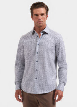 La chemise motif abstrait semi ajustée, haute performance, extensible