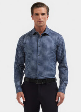 La chemise motif diamant semi ajustée, haute performance, extensible